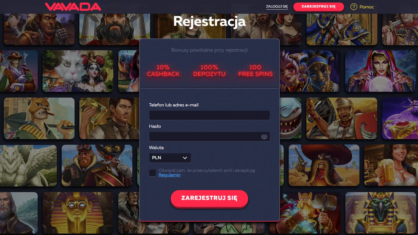 Rejestracja i Vavada Casino login